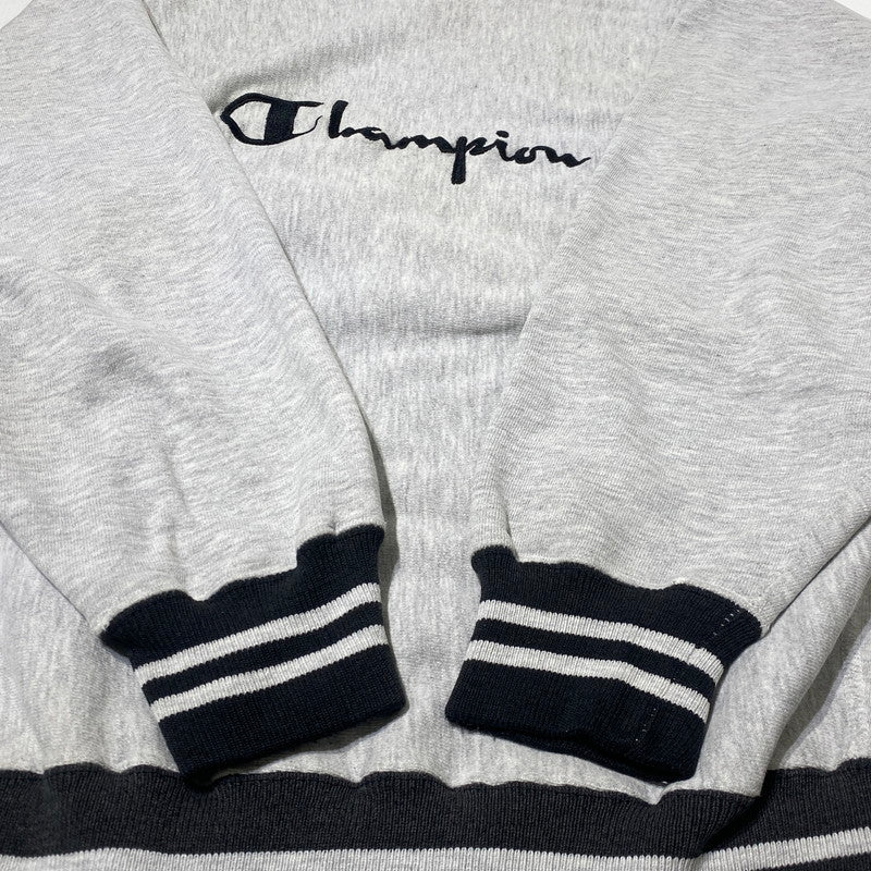 【中古品】【メンズ】 CHAMPION チャンピオン 90’s REVERSE WEAVE RIB BORDER SWEAT 90年代 リバース ウェーブ リブ ボーダー スウェット 長袖 トップス トレーナー 145-260809-sa-12-tei サイズ：L カラー：グレー 万代Net店