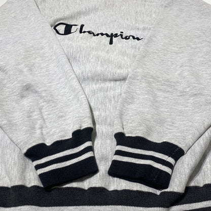 【中古品】【メンズ】 CHAMPION チャンピオン 90’s REVERSE WEAVE RIB BORDER SWEAT 90年代 リバース ウェーブ リブ ボーダー スウェット 長袖 トップス トレーナー 145-260809-sa-12-tei サイズ：L カラー：グレー 万代Net店