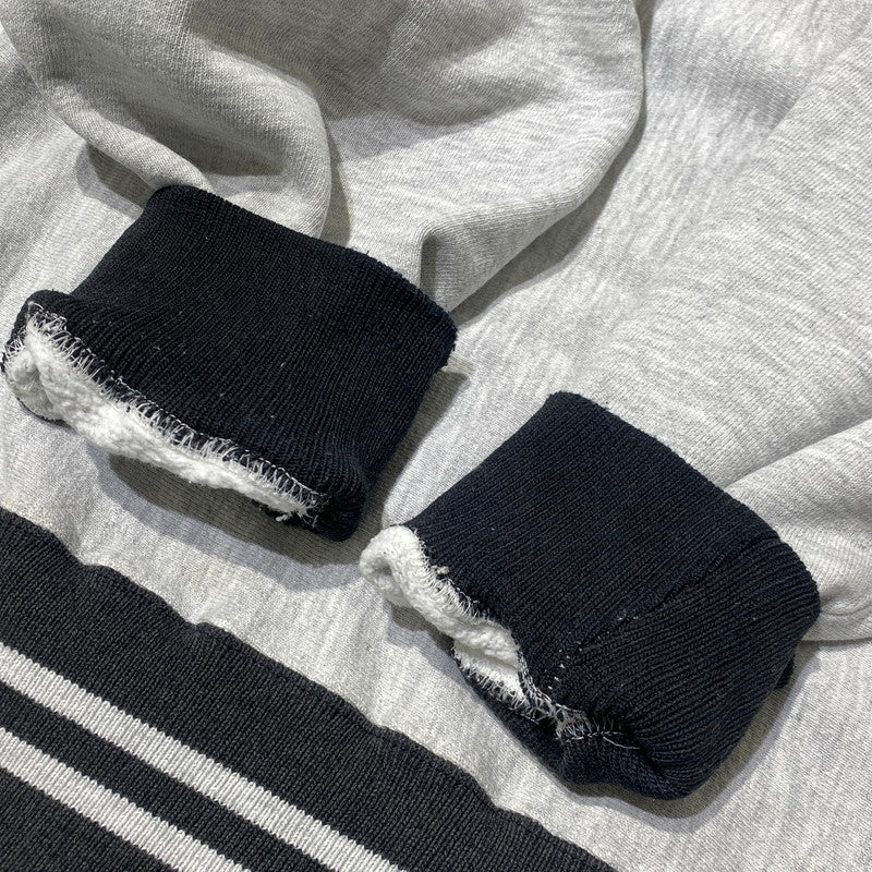 【中古品】【メンズ】 CHAMPION チャンピオン 90’s REVERSE WEAVE RIB BORDER SWEAT 90年代 リバース ウェーブ リブ ボーダー スウェット 長袖 トップス トレーナー 145-260809-sa-12-tei サイズ：L カラー：グレー 万代Net店