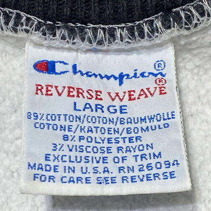 【中古品】【メンズ】 CHAMPION チャンピオン 90’s REVERSE WEAVE RIB BORDER SWEAT 90年代 リバース ウェーブ リブ ボーダー スウェット 長袖 トップス トレーナー 145-260809-sa-12-tei サイズ：L カラー：グレー 万代Net店