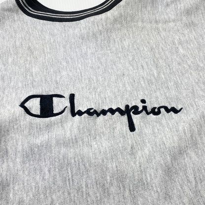 【中古品】【メンズ】 CHAMPION チャンピオン 90’s REVERSE WEAVE RIB BORDER SWEAT 90年代 リバース ウェーブ リブ ボーダー スウェット 長袖 トップス トレーナー 145-260809-sa-12-tei サイズ：L カラー：グレー 万代Net店