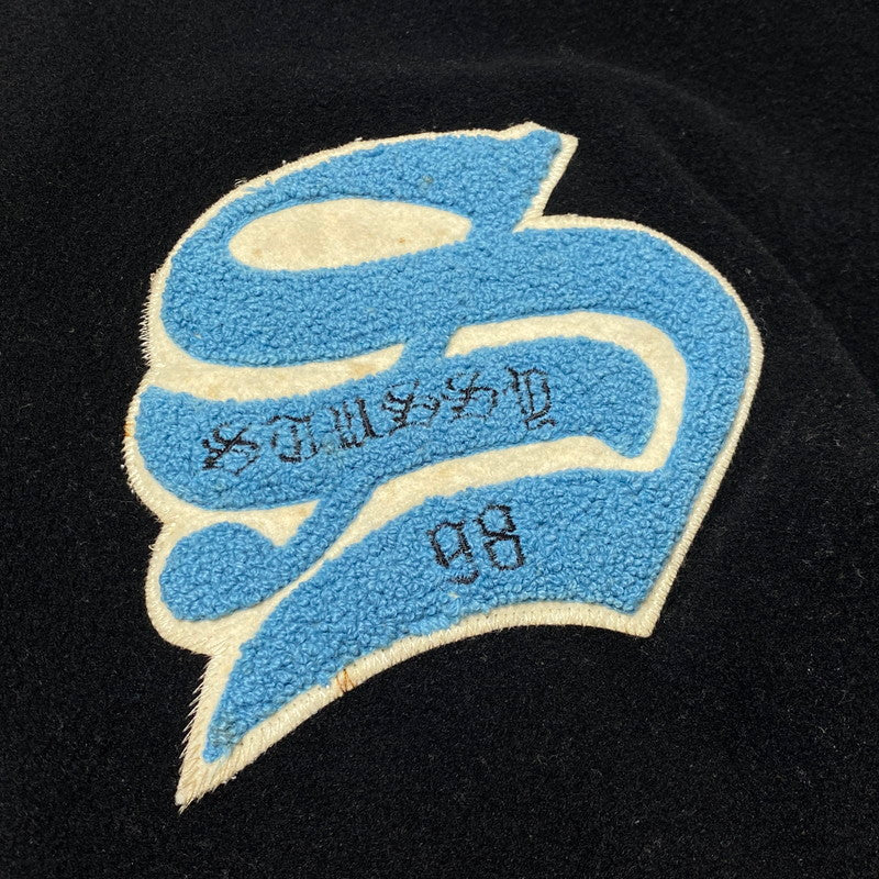 【現状渡し品】【メンズ】 STUSSY ステューシー 90’s BIG 4 STUDIUM JEACKET 90年代 ビッグ 4 スタジアム ジャケット アウター 142-260809-sa-07-tei サイズ：M カラー：ブラック 万代Net店