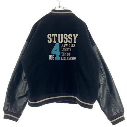 【現状渡し品】【メンズ】 STUSSY ステューシー 90’s BIG 4 STUDIUM JEACKET 90年代 ビッグ 4 スタジアム ジャケット アウター 142-260809-sa-07-tei サイズ：M カラー：ブラック 万代Net店