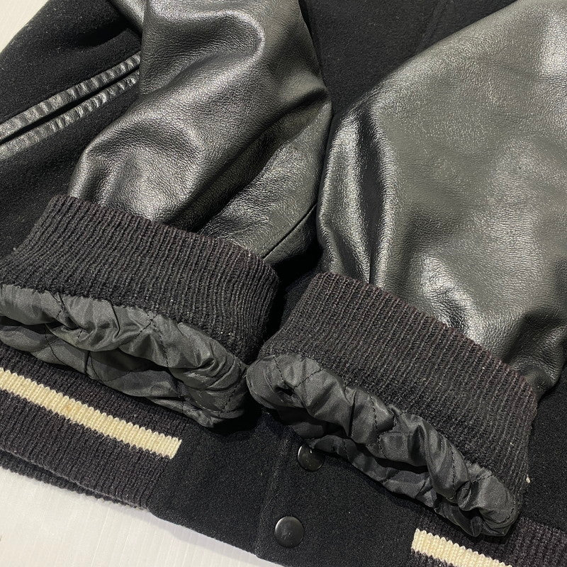 【現状渡し品】【メンズ】 STUSSY ステューシー 90’s BIG 4 STUDIUM JEACKET 90年代 ビッグ 4 スタジアム ジャケット アウター 142-260809-sa-07-tei サイズ：M カラー：ブラック 万代Net店