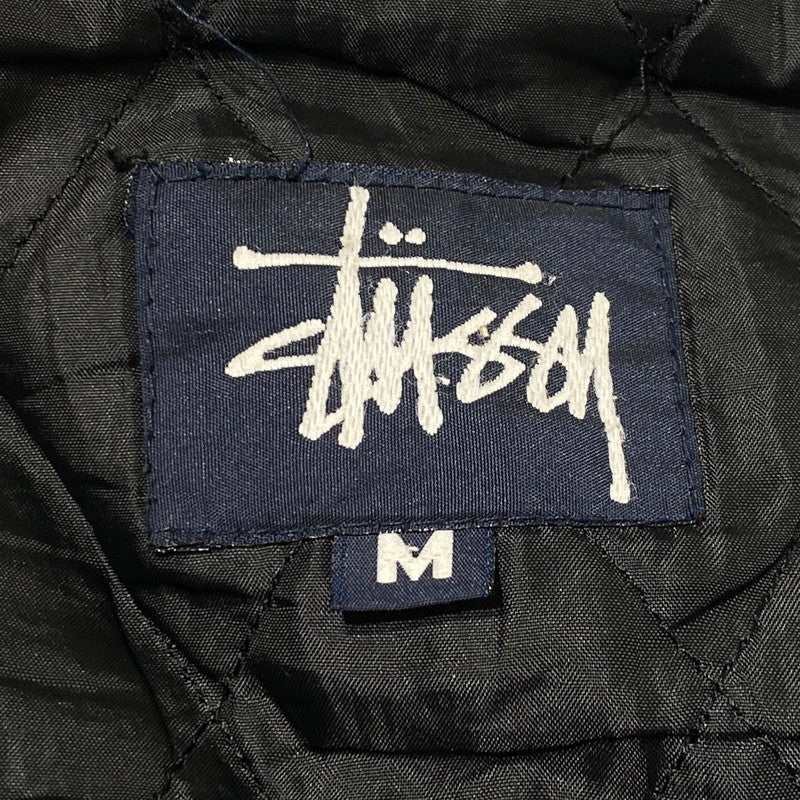 【現状渡し品】【メンズ】 STUSSY ステューシー 90’s BIG 4 STUDIUM JEACKET 90年代 ビッグ 4 スタジアム ジャケット アウター 142-260809-sa-07-tei サイズ：M カラー：ブラック 万代Net店