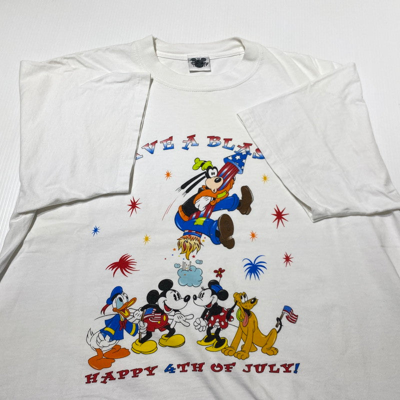 【中古品】【メンズ】 DISNEY ディズニー 90’s HAVE A BLAST TEE 90年代 ハブ ア ブラスト Tシャツ 半袖 トップス 145-260809-sa-18-tei サイズ：L カラー：ホワイト 万代Net店