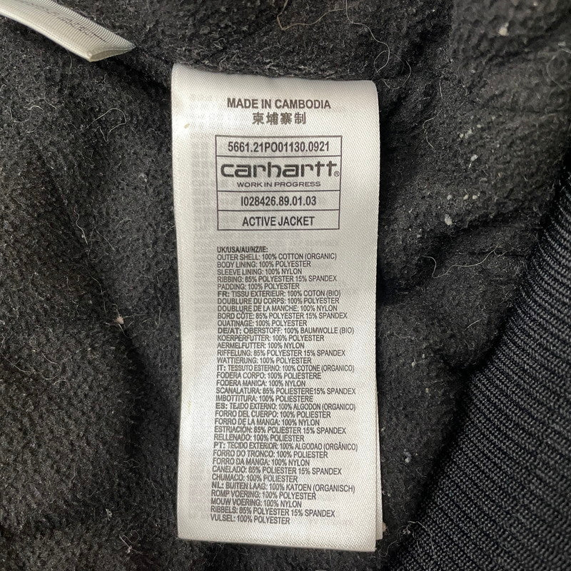 【現状渡し品】【メンズ】 Carhartt WIP カーハートワークインプログレス ACTIVE JACKET HOODIE I028426 アクティブ ジャケット フーディー アウター ジップアップパーカー 145-260817-ss-06-tei サイズ：L カラー：ブラック 万代Net店