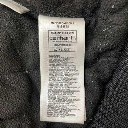 【現状渡し品】【メンズ】 Carhartt WIP カーハートワークインプログレス ACTIVE JACKET HOODIE I028426 アクティブ ジャケット フーディー アウター ジップアップパーカー 145-260817-ss-06-tei サイズ：L カラー：ブラック 万代Net店