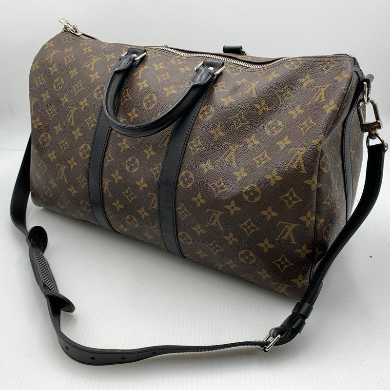 【現状渡し品】【メンズ】 LOUIS VUITTON ルイ・ヴィトン M56711 キーポルバンドリエール45 モノグラム･マカサー ボストンバッグ 鞄 ショルダーバッグ 179-260812-ko-07-tei カラー：ブラウン 万代Net店