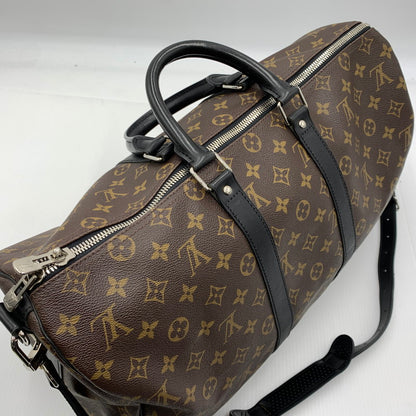 【現状渡し品】【メンズ】 LOUIS VUITTON ルイ・ヴィトン M56711 キーポルバンドリエール45 モノグラム･マカサー ボストンバッグ 鞄 ショルダーバッグ 179-260812-ko-07-tei カラー：ブラウン 万代Net店