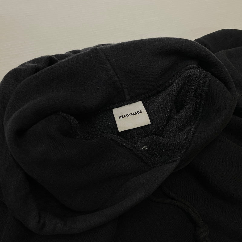 【中古品】【メンズ】 READY MADE レディメイド HOODIE SMILE RE-CO-BK-00-00-245 フーディー スマイル トップス プルオーバーパーカー 142-260817-ss-03-tei サイズ：XL カラー：ブラック 万代Net店