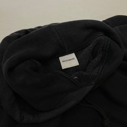 【中古品】【メンズ】 READY MADE レディメイド HOODIE SMILE RE-CO-BK-00-00-245 フーディー スマイル トップス プルオーバーパーカー 142-260817-ss-03-tei サイズ：XL カラー：ブラック 万代Net店