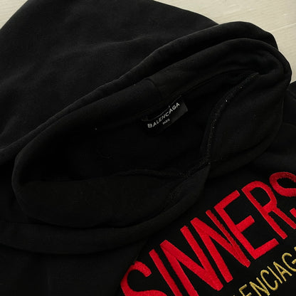 【中古品】【メンズ】 BALENCIAGA バレンシアガ SINNER HOODIE 487209 シナー フーディー トップス プルオーバーパーカー 141-260817-ss-04-tei サイズ：S カラー：ブラック 万代Net店