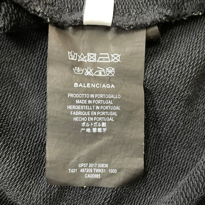 【中古品】【メンズ】 BALENCIAGA バレンシアガ SINNER HOODIE 487209 シナー フーディー トップス プルオーバーパーカー 141-260817-ss-04-tei サイズ：S カラー：ブラック 万代Net店