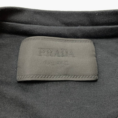 【中古品】【メンズ】 PRADA プラダ TRIANGLE LOGO S/S TEE UJN861 S232 240 トライアングル ロゴ ショートスリーブ Tシャツ 半袖 トップス 141-260812-ko-15-tei サイズ：L カラー：ブラック 万代Net店