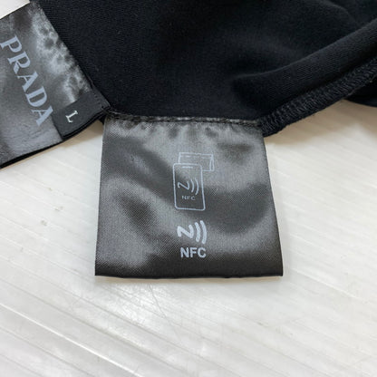 【中古品】【メンズ】 PRADA プラダ TRIANGLE LOGO S/S TEE UJN861 S232 240 トライアングル ロゴ ショートスリーブ Tシャツ 半袖 トップス 141-260812-ko-15-tei サイズ：L カラー：ブラック 万代Net店