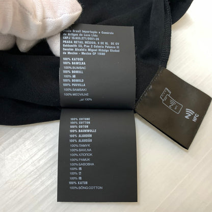 【中古品】【メンズ】 PRADA プラダ TRIANGLE LOGO S/S TEE UJN861 S232 240 トライアングル ロゴ ショートスリーブ Tシャツ 半袖 トップス 141-260812-ko-15-tei サイズ：L カラー：ブラック 万代Net店