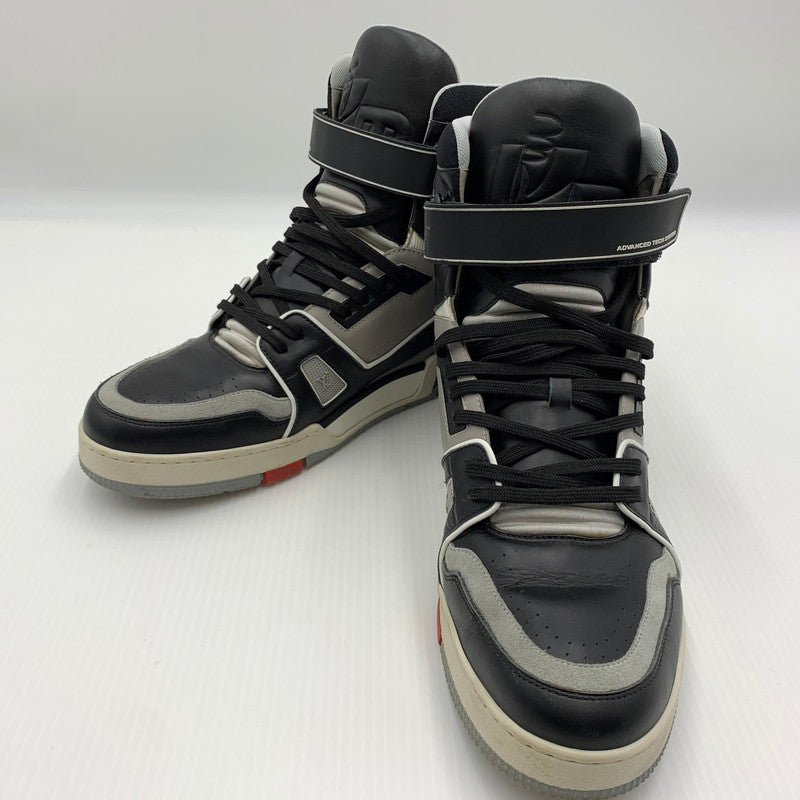 【中古品】【メンズ】 LOUIS VUITTON ルイ・ヴィトン CL0119 ハイトップ トレイナー ライン スニーカー 靴 シューズ ハイカット 179-260812-ko-01-tei サイズ：9 カラー：ブラック 万代Net店
