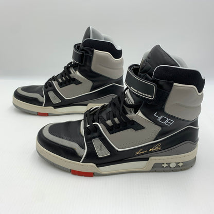【中古品】【メンズ】 LOUIS VUITTON ルイ・ヴィトン CL0119 ハイトップ トレイナー ライン スニーカー 靴 シューズ ハイカット 179-260812-ko-01-tei サイズ：9 カラー：ブラック 万代Net店