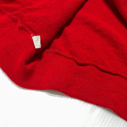 【中古品】【メンズ】 IZOD LACOSTE アイゾッド ラコステ 80's ACRYLIC KNIT BUTTON CARDIGAN VINTAGE 80年代 アクリル ニット ボタン カーディガン 長袖 トップス ヴィンテージ 145-260828-yo-04-teih サイズ：XL カラー：レッド 万代Net店