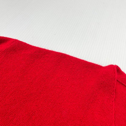【中古品】【メンズ】 IZOD LACOSTE アイゾッド ラコステ 80's ACRYLIC KNIT BUTTON CARDIGAN VINTAGE 80年代 アクリル ニット ボタン カーディガン 長袖 トップス ヴィンテージ 145-260828-yo-04-teih サイズ：XL カラー：レッド 万代Net店
