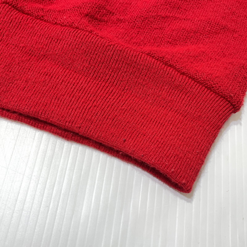 【中古品】【メンズ】 IZOD LACOSTE アイゾッド ラコステ 80's ACRYLIC KNIT BUTTON CARDIGAN VINTAGE 80年代 アクリル ニット ボタン カーディガン 長袖 トップス ヴィンテージ 145-260828-yo-04-teih サイズ：XL カラー：レッド 万代Net店