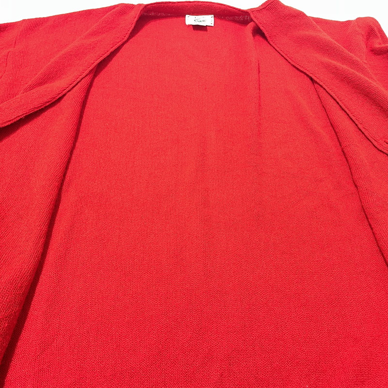 【中古品】【メンズ】 IZOD LACOSTE アイゾッド ラコステ 80's ACRYLIC KNIT BUTTON CARDIGAN VINTAGE 80年代 アクリル ニット ボタン カーディガン 長袖 トップス ヴィンテージ 145-260828-yo-04-teih サイズ：XL カラー：レッド 万代Net店