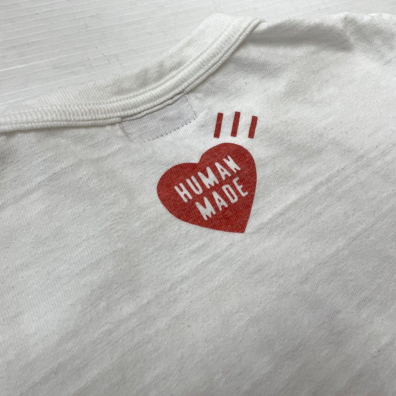 【中古品】【メンズ】 HUMANMADE ヒューマンメイド GRAPHIC S/S T-SHIRT HM30TE018 グラフィック ショートスリーブTシャツ 半袖トップス 142-260817-ss-01-tei サイズ：M カラー：ホワイト 万代Net店