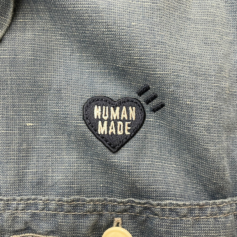 【中古品】【メンズ】 HUMANMADE ヒューマンメイド CHAMBRAY S/S SHIRT HM31SH040 シャンブレー ショートスリーブシャツ 半袖トップス 142-260817-ss-02-tei サイズ：L カラー：インディゴ 万代Net店