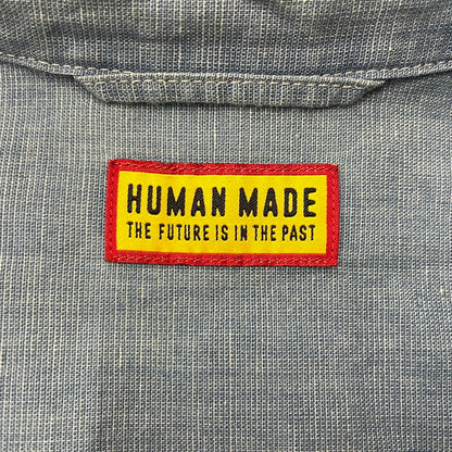 【中古品】【メンズ】 HUMANMADE ヒューマンメイド CHAMBRAY S/S SHIRT HM31SH040 シャンブレー ショートスリーブシャツ 半袖トップス 142-260817-ss-02-tei サイズ：L カラー：インディゴ 万代Net店