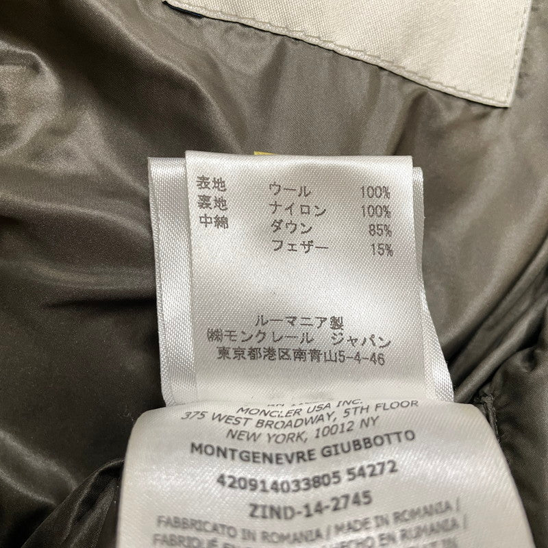 【中古品】【メンズ】 MONCLER モンクレール MONTGENEVRE DOWN JACKET 420914033805 54272 モンジュネーブル ダウンジャケット アウター 141-260817-ss-07-tei サイズ：2 カラー：カーキ 万代Net店