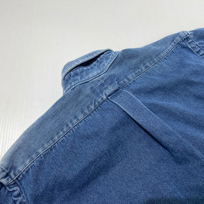 【中古品】【メンズ】 POLO by RALPH LAUREN ポロバイラルフローレン LS B.D. DENIM SHIRT ロングスリーブ ボタンダウン デニムシャツ 長袖 トップス 147-260811-yo-05-tei サイズ：M カラー：インディゴ 万代Net店
