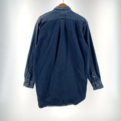 【中古品】【メンズ】 POLO by RALPH LAUREN ポロバイラルフローレン LS B.D. DENIM SHIRT ロングスリーブ ボタンダウン デニムシャツ 長袖 トップス 147-260811-yo-05-tei サイズ：M カラー：インディゴ 万代Net店