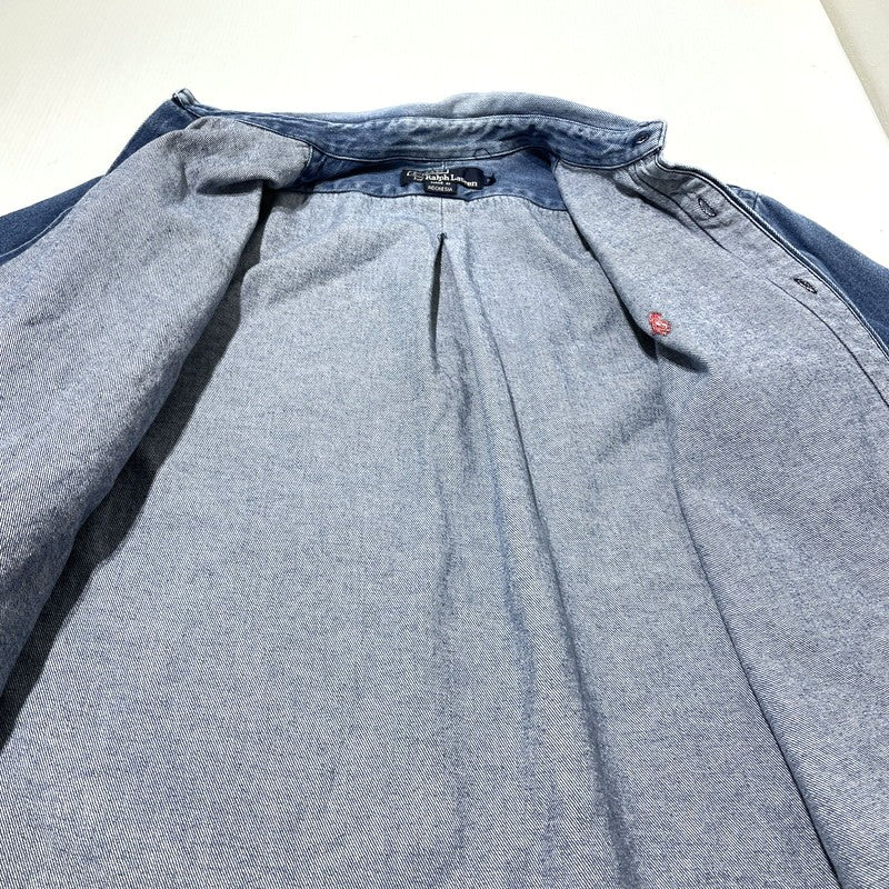 【中古品】【メンズ】 POLO by RALPH LAUREN ポロバイラルフローレン LS B.D. DENIM SHIRT ロングスリーブ ボタンダウン デニムシャツ 長袖 トップス 147-260811-yo-05-tei サイズ：M カラー：インディゴ 万代Net店