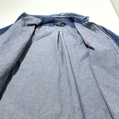【中古品】【メンズ】 POLO by RALPH LAUREN ポロバイラルフローレン LS B.D. DENIM SHIRT ロングスリーブ ボタンダウン デニムシャツ 長袖 トップス 147-260811-yo-05-tei サイズ：M カラー：インディゴ 万代Net店