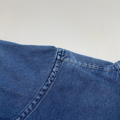 【中古品】【メンズ】 POLO by RALPH LAUREN ポロバイラルフローレン LS B.D. DENIM SHIRT ロングスリーブ ボタンダウン デニムシャツ 長袖 トップス 147-260811-yo-05-tei サイズ：M カラー：インディゴ 万代Net店