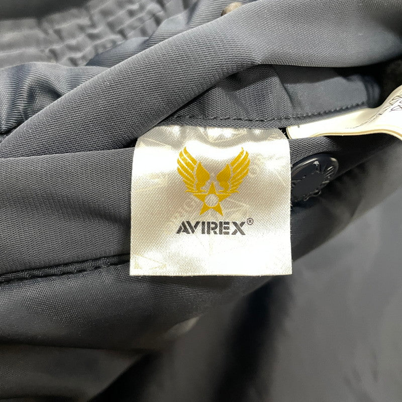 【現状渡し品】【メンズ】 AVIREX アヴィレックス CUSTOM CWU TOP GUN FLIGHT JACKET 6102176 カスタムトップガン フライトジャケット アウター ミリタリージャケット 145-260817-ss-08-tei サイズ：M/※使用感あり カラー：ネイビー 万代Net店
