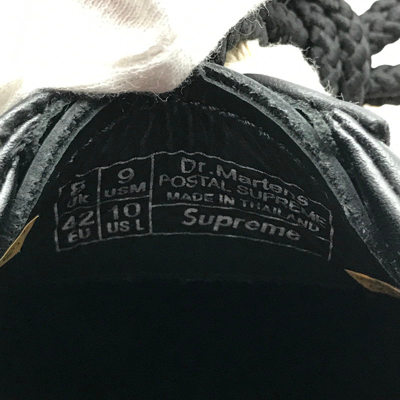 【中古美品】【メンズ】 SUPREME×DR MARTENS シュプリーム × ドクター マーチン 26SS POSTAL SHOE ブラック サイズ27cm 箱付き 靴 164-260820-ky-03-fuzh 万代Net店