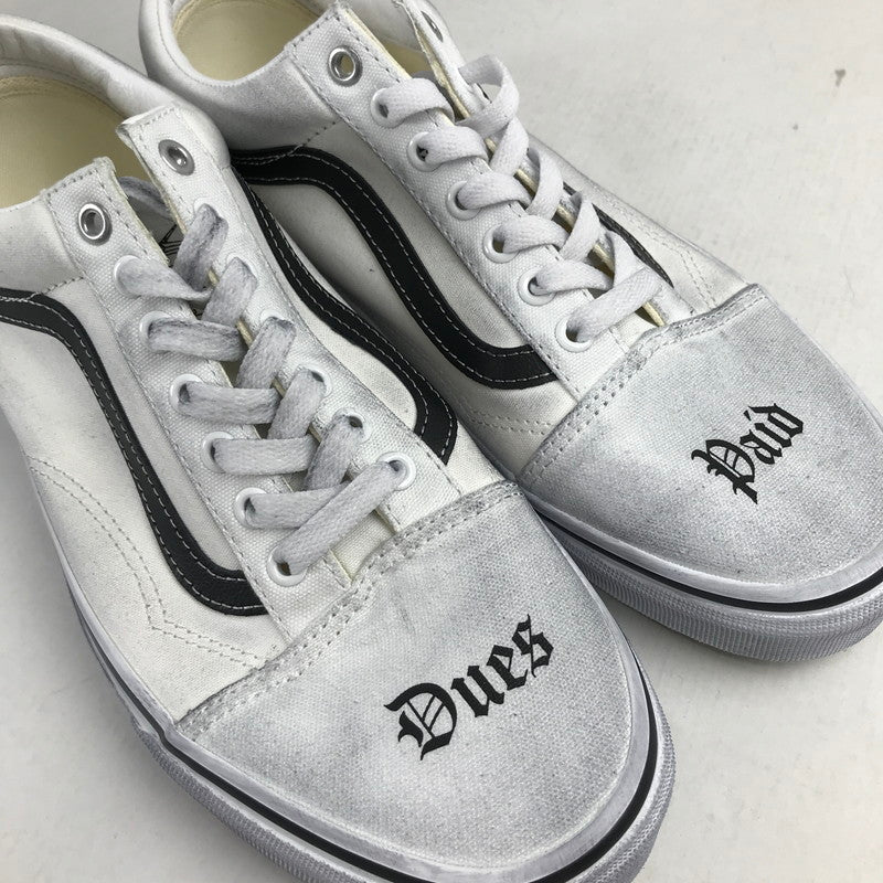 【中古美品】【メンズ】 VANS バンズ × TRAVIS BARKER トラヴィス・バーカー OLDSKOOL DUES PAID WHITE オールドスクール スニーカー 靴 162-260925-mh-23-fuzh サイズ：27.5cm カラー：ホワイト 万代Net店