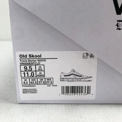 【中古美品】【メンズ】 VANS バンズ × TRAVIS BARKER トラヴィス・バーカー OLDSKOOL DUES PAID WHITE オールドスクール スニーカー 靴 162-260925-mh-23-fuzh サイズ：27.5cm カラー：ホワイト 万代Net店