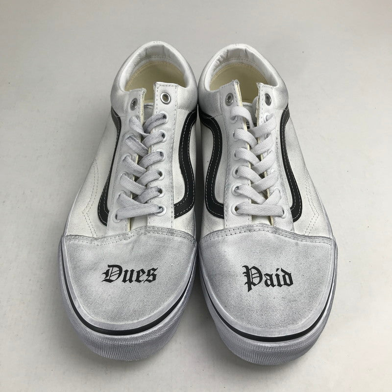 【中古美品】【メンズ】 VANS バンズ × TRAVIS BARKER トラヴィス・バーカー OLDSKOOL DUES PAID WHITE オールドスクール スニーカー 靴 162-260925-mh-23-fuzh サイズ：27.5cm カラー：ホワイト 万代Net店