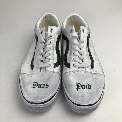 【中古美品】【メンズ】 VANS バンズ × TRAVIS BARKER トラヴィス・バーカー OLDSKOOL DUES PAID WHITE オールドスクール スニーカー 靴 162-260925-mh-23-fuzh サイズ：27.5cm カラー：ホワイト 万代Net店