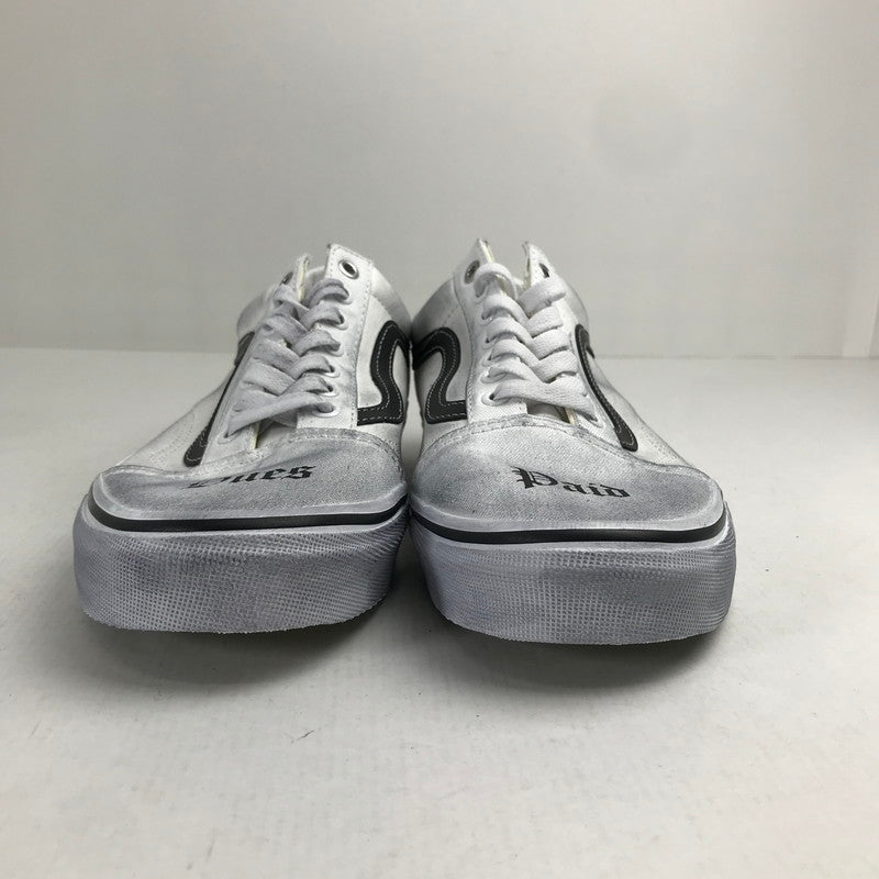 【中古美品】【メンズ】 VANS バンズ × TRAVIS BARKER トラヴィス・バーカー OLDSKOOL DUES PAID WHITE オールドスクール スニーカー 靴 162-260925-mh-23-fuzh サイズ：27.5cm カラー：ホワイト 万代Net店