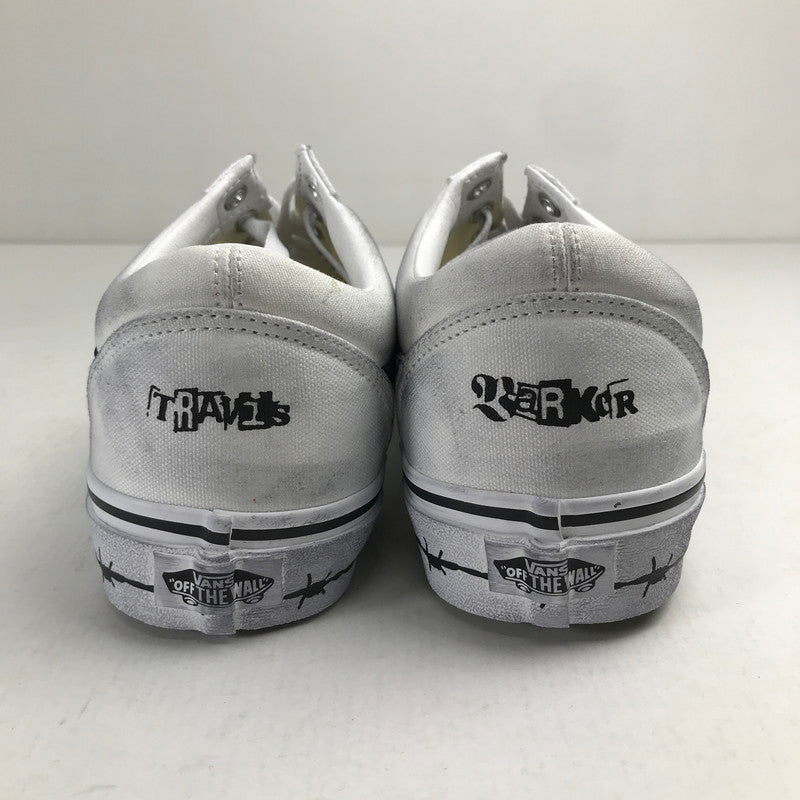 【中古美品】【メンズ】 VANS バンズ × TRAVIS BARKER トラヴィス・バーカー OLDSKOOL DUES PAID WHITE オールドスクール スニーカー 靴 162-260925-mh-23-fuzh サイズ：27.5cm カラー：ホワイト 万代Net店