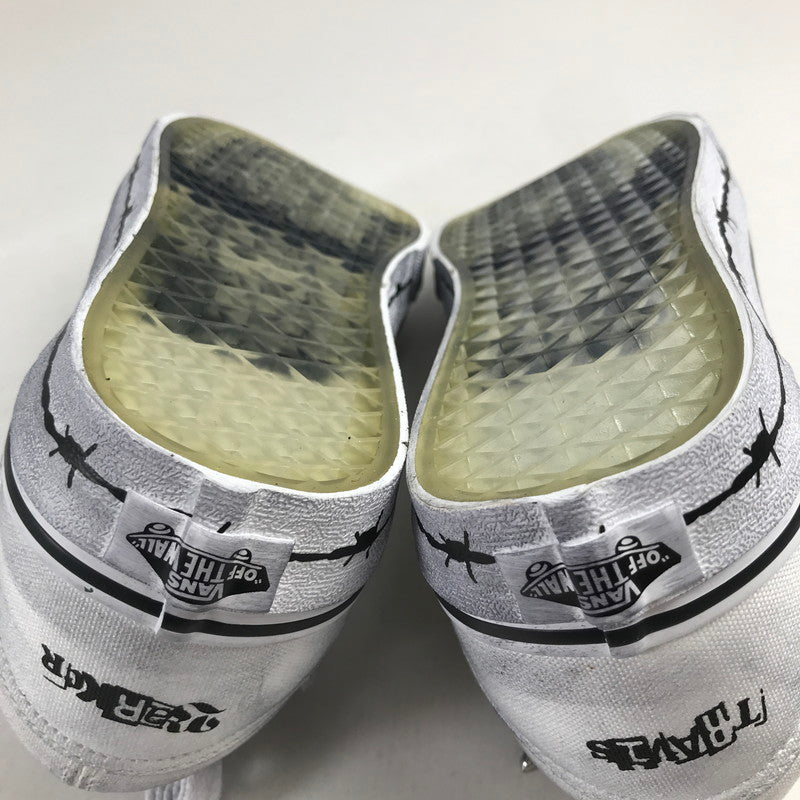 【中古美品】【メンズ】 VANS バンズ × TRAVIS BARKER トラヴィス・バーカー OLDSKOOL DUES PAID WHITE オールドスクール スニーカー 靴 162-260925-mh-23-fuzh サイズ：27.5cm カラー：ホワイト 万代Net店