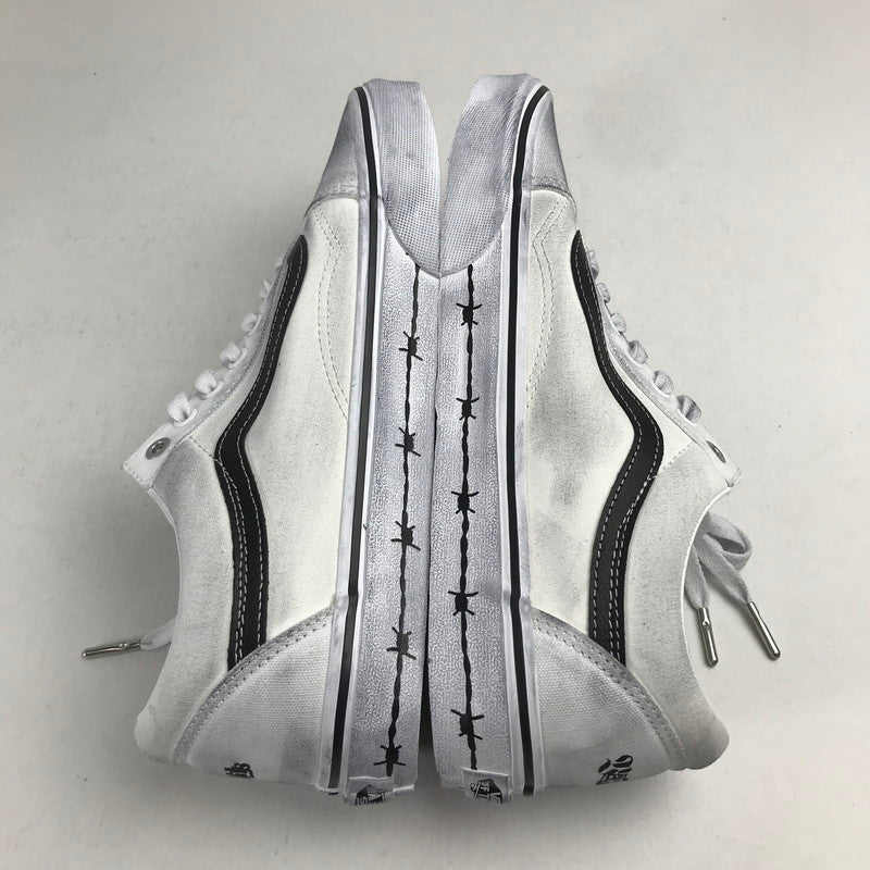 【中古美品】【メンズ】 VANS バンズ × TRAVIS BARKER トラヴィス・バーカー OLDSKOOL DUES PAID WHITE オールドスクール スニーカー 靴 162-260925-mh-23-fuzh サイズ：27.5cm カラー：ホワイト 万代Net店