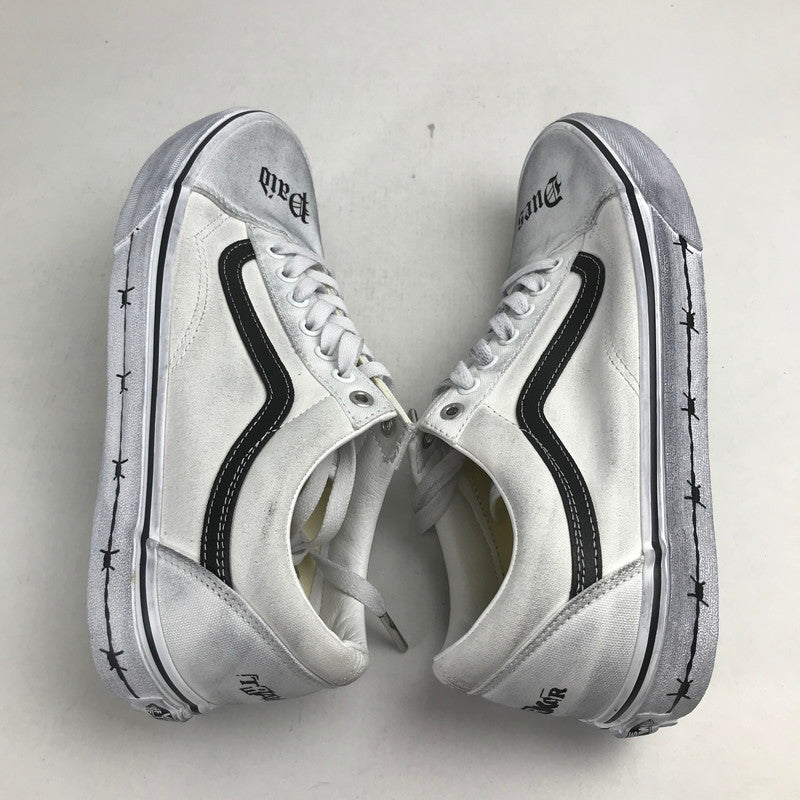 【中古美品】【メンズ】 VANS バンズ × TRAVIS BARKER トラヴィス・バーカー OLDSKOOL DUES PAID WHITE オールドスクール スニーカー 靴 162-260925-mh-23-fuzh サイズ：27.5cm カラー：ホワイト 万代Net店