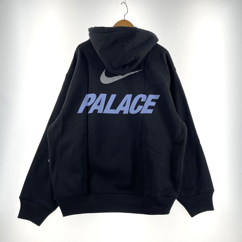 【中古品】【メンズ】 PALACE パレス × NIKE ナイキ 別注コラボ FONT SWOOSH HOOD P28NHD003 フォント スウォッシュ フード 長袖 トップス 142-260811-yo-07-tei サイズ：XL カラー：ブラック 万代Net店