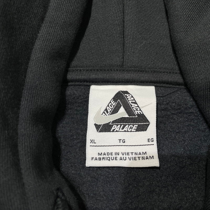 【中古品】【メンズ】 PALACE パレス × NIKE ナイキ 別注コラボ FONT SWOOSH HOOD P28NHD003 フォント スウォッシュ フード 長袖 トップス 142-260811-yo-07-tei サイズ：XL カラー：ブラック 万代Net店