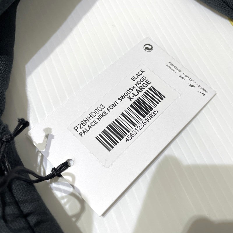 【中古品】【メンズ】 PALACE パレス × NIKE ナイキ 別注コラボ FONT SWOOSH HOOD P28NHD003 フォント スウォッシュ フード 長袖 トップス 142-260811-yo-07-tei サイズ：XL カラー：ブラック 万代Net店